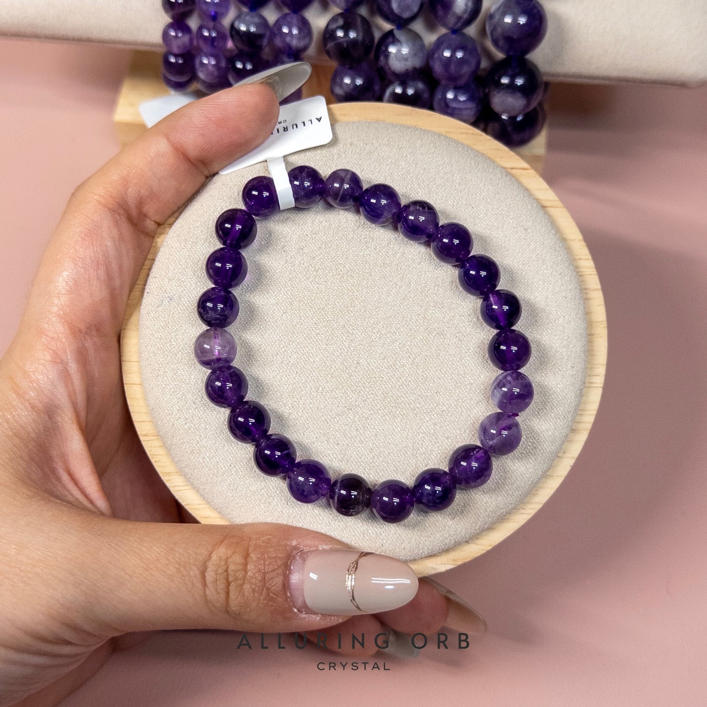 Chevron Amethyst Crystal Bracelet 梦幻紫水晶