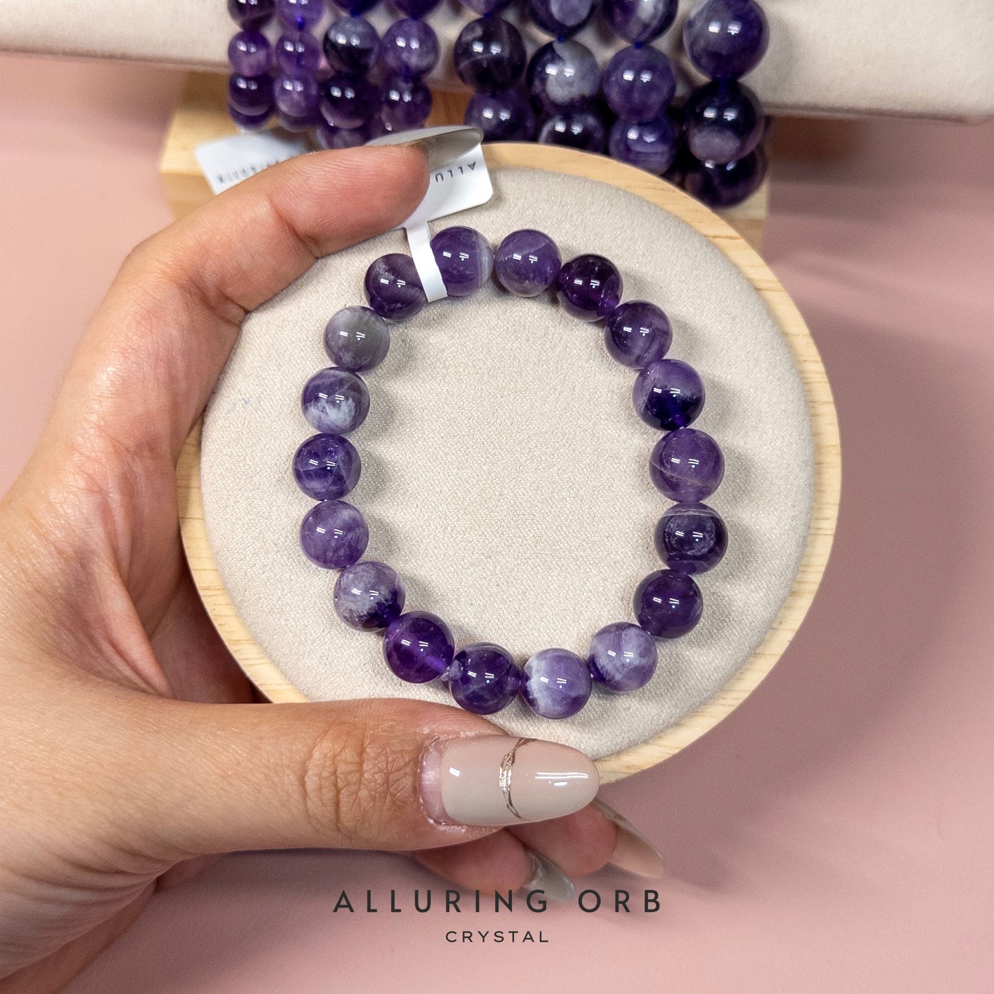 Chevron Amethyst Crystal Bracelet 梦幻紫水晶