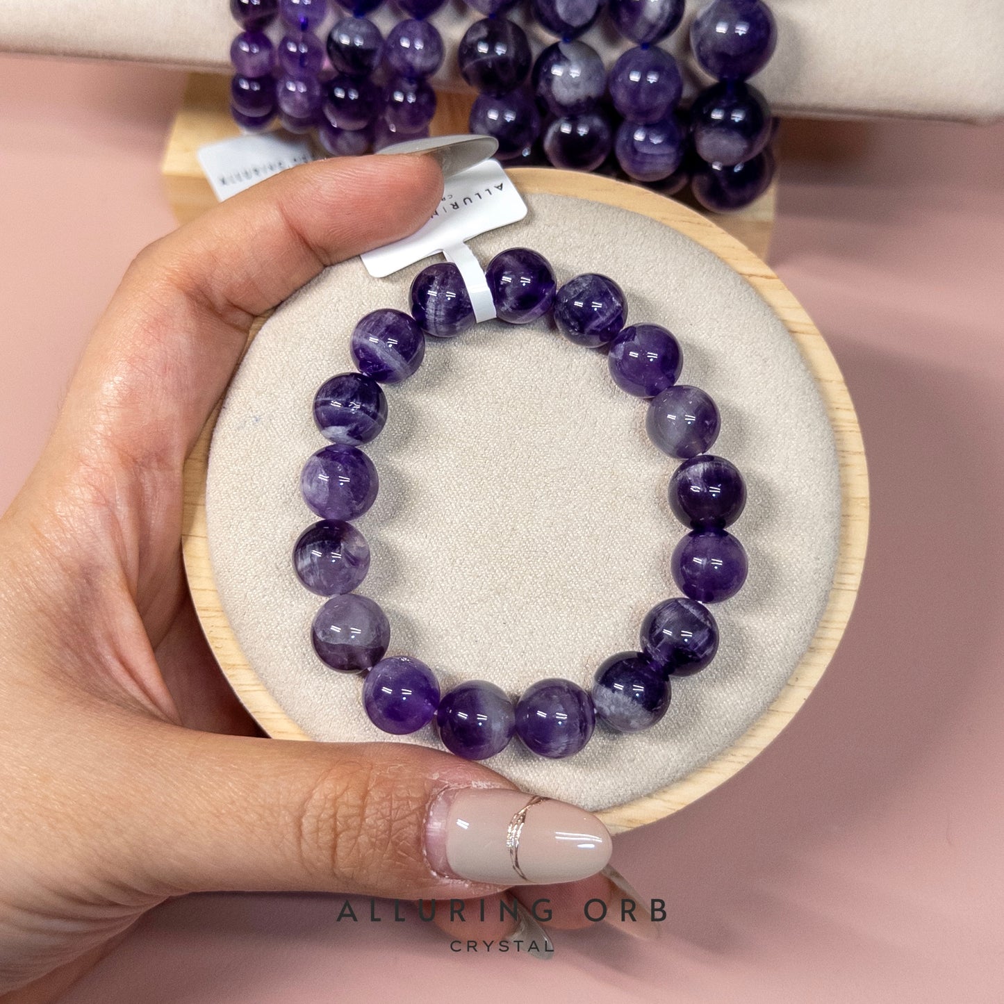 Chevron Amethyst Crystal Bracelet 梦幻紫水晶