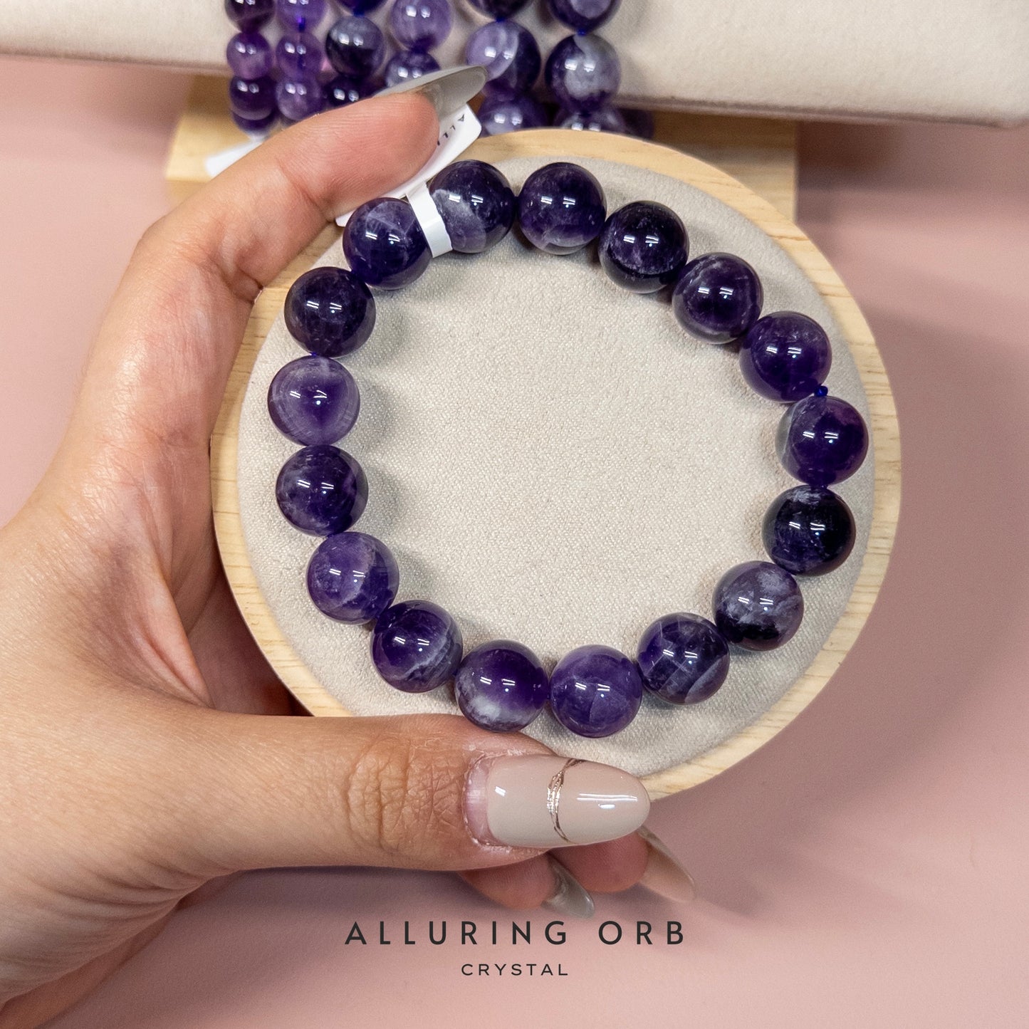 Chevron Amethyst Crystal Bracelet 梦幻紫水晶