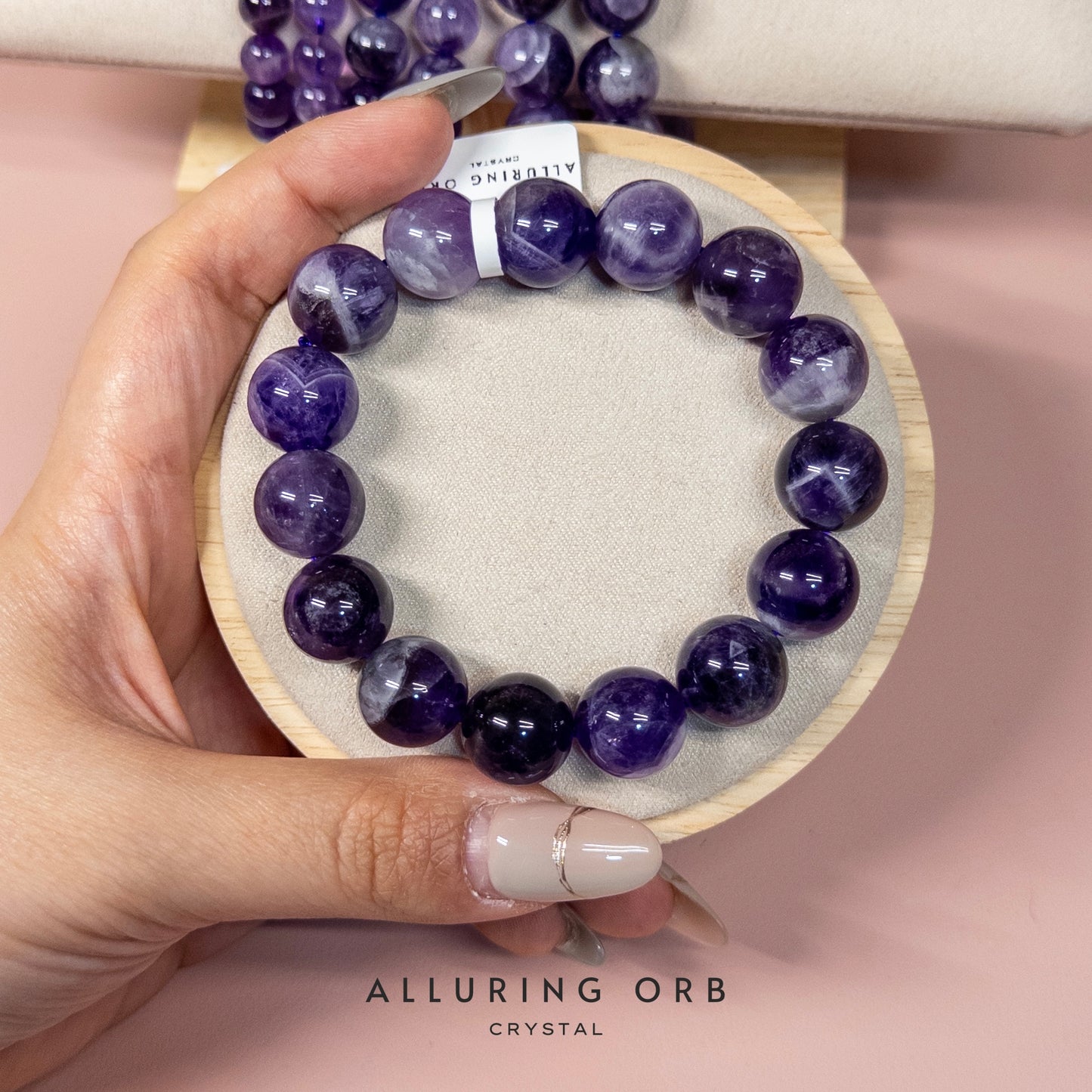 Chevron Amethyst Crystal Bracelet 梦幻紫水晶