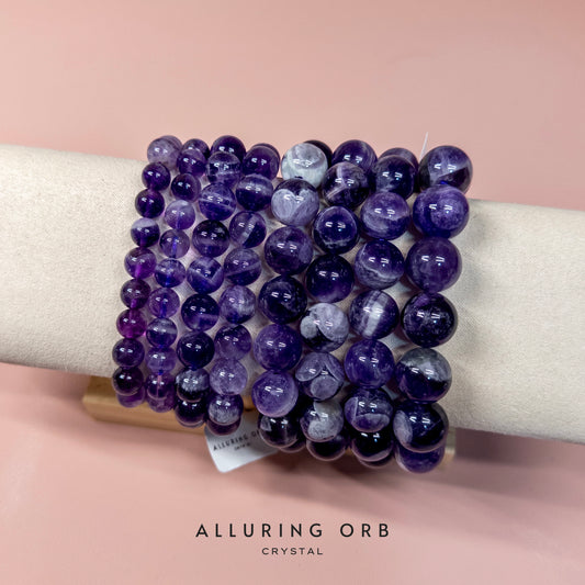 Chevron Amethyst Crystal Bracelet 梦幻紫水晶