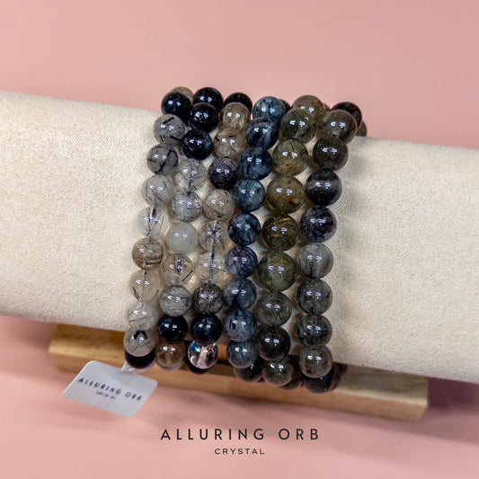 Rutilated Quartz Crystal Bracelet 黑发晶