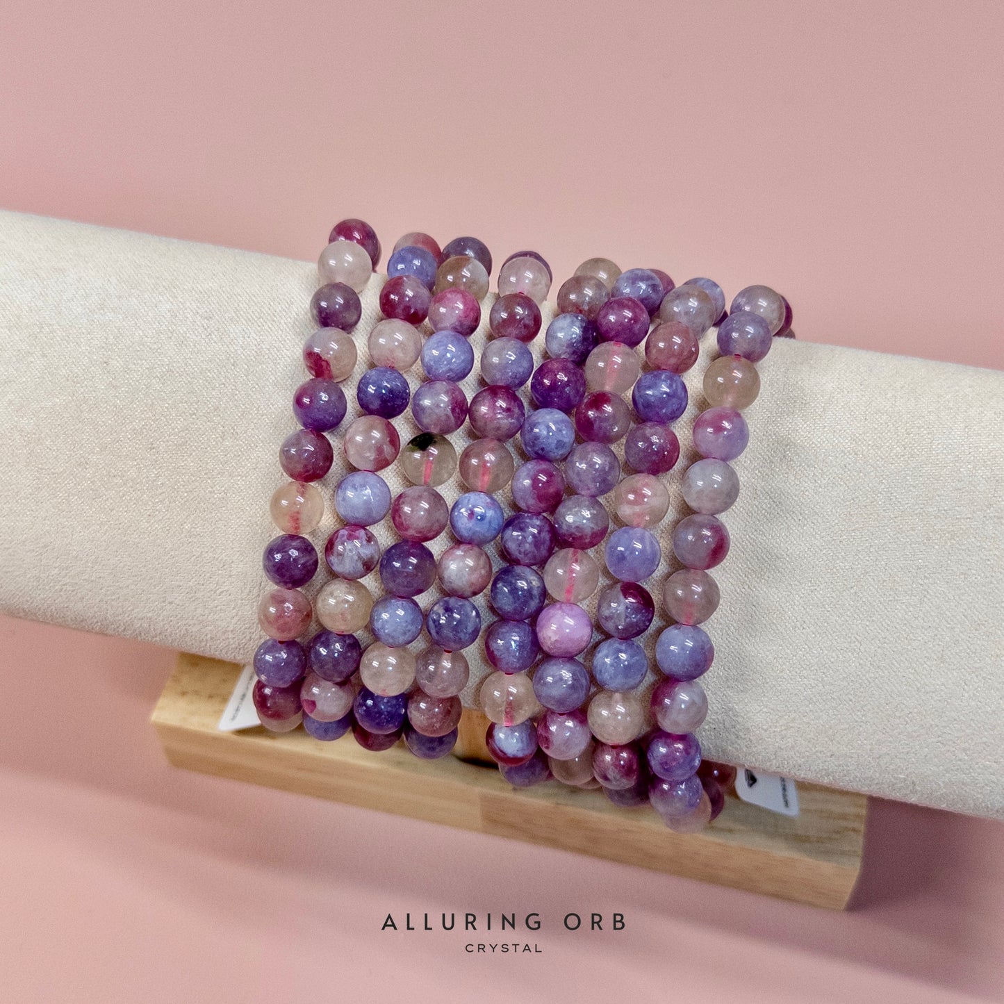 Plum Tourmaline Crystal Bracelet